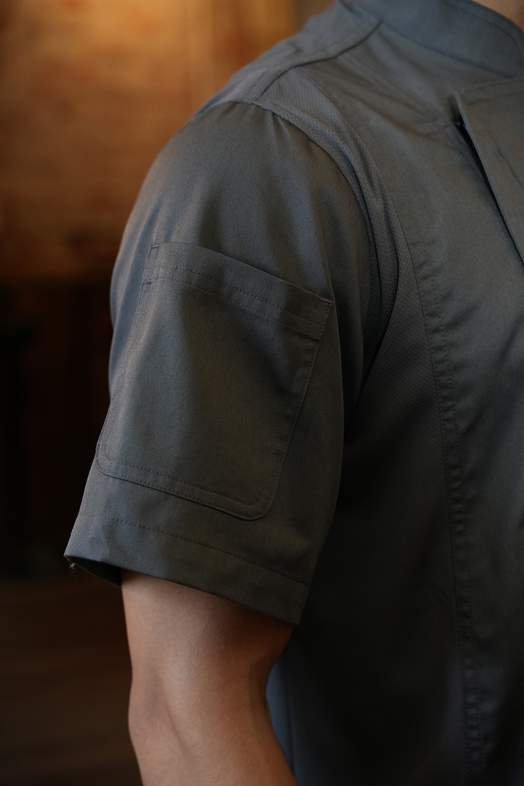 [CHEFX1] ÁO BẾP NGẮN TAY CHEFX1 CÓ PHỐI LƯỚI - CHEFX1 SHORT SLEEVE CHEF JACKET WITH MESH DETAIL