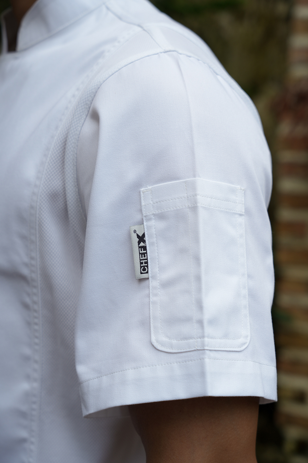 [CHEFX1] ÁO BẾP NGẮN TAY CHEFX1 CÓ PHỐI LƯỚI - CHEFX1 SHORT SLEEVE CHEF JACKET WITH MESH DETAIL