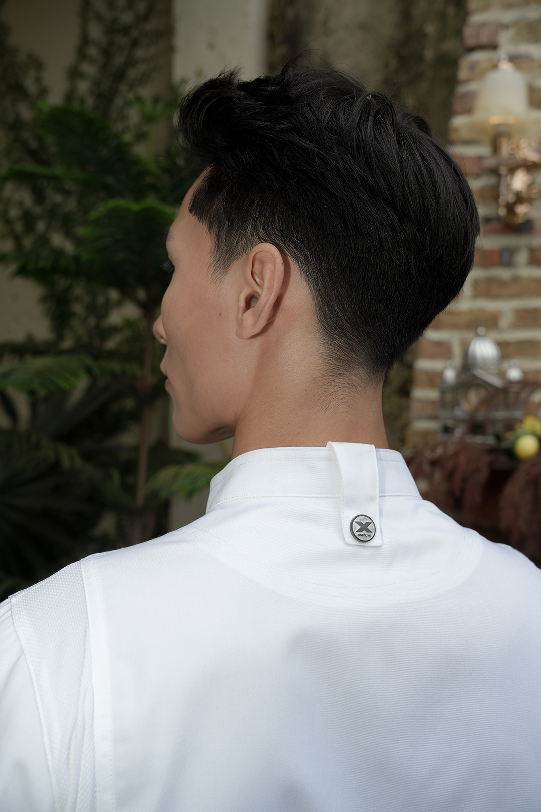 [CHEFX1] ÁO BẾP NGẮN TAY CHEFX1 CÓ PHỐI LƯỚI - CHEFX1 SHORT SLEEVE CHEF JACKET WITH MESH DETAIL