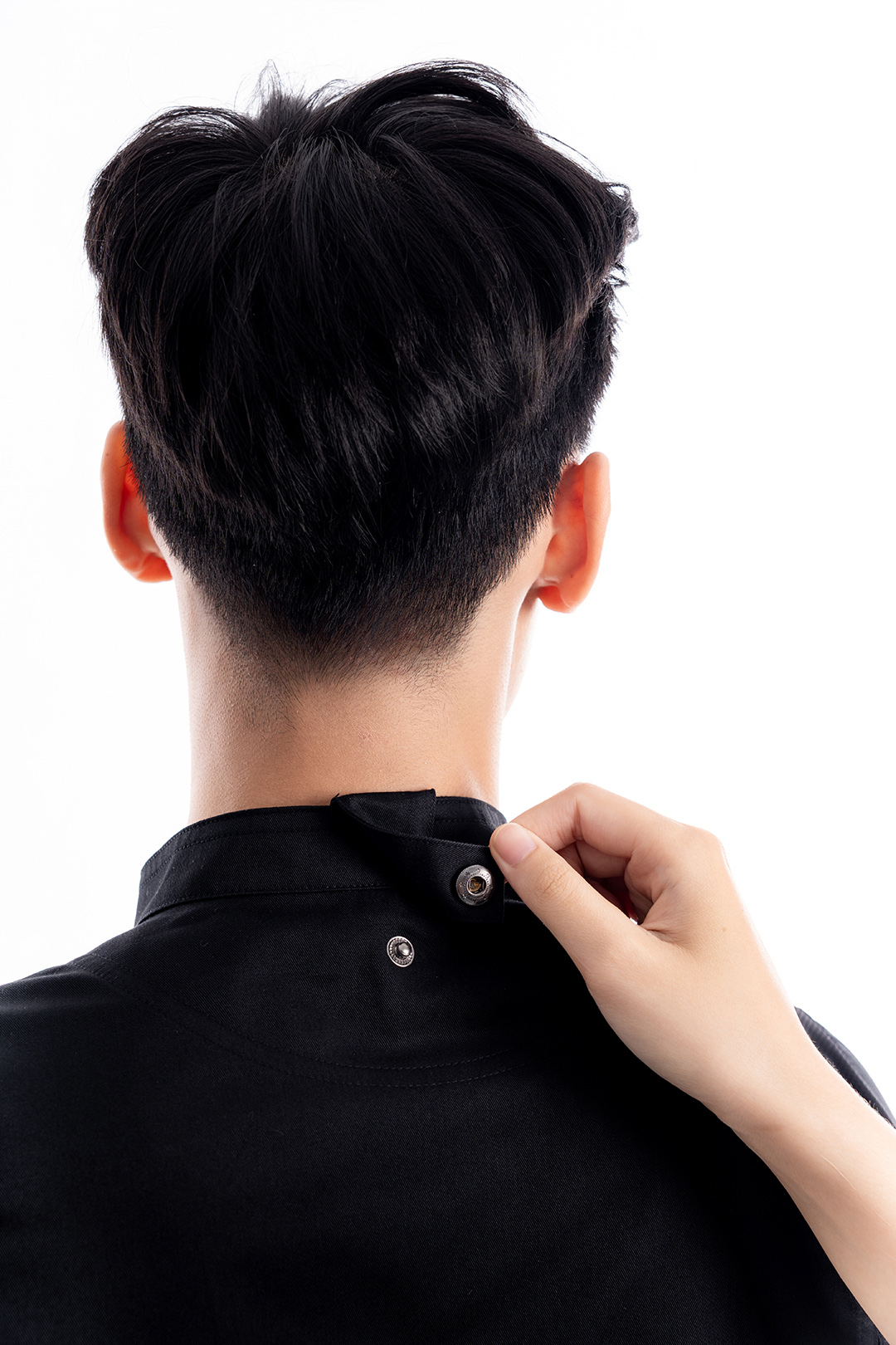 [CHEFX1] ÁO BẾP NGẮN TAY MÀU ĐEN CÓ PHỐI LƯỚI - CHEFX1 SHORT SLEEVE CHEF JACKET WITH MESH DETAIL