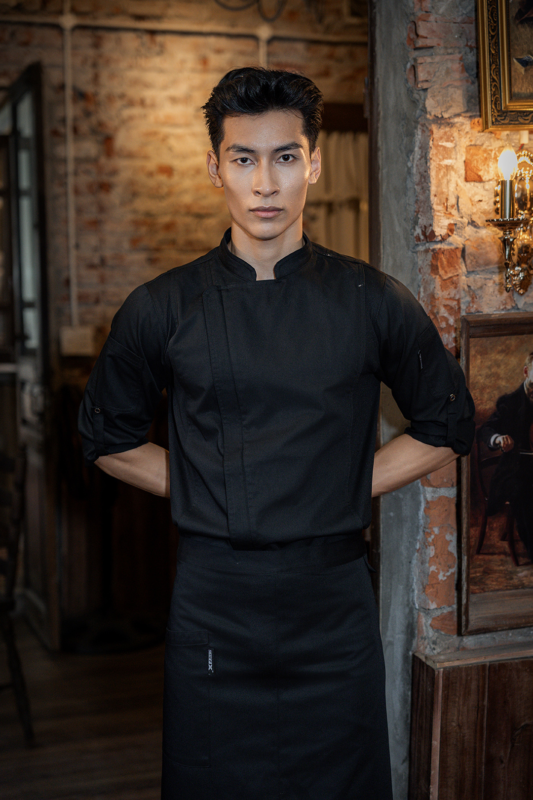 [CHEFX2] ÁO BẾP DÀI TAY KHÓA KÉO CÓ PHỐI LƯỚI CO DÃN - LONG SLEEVE CHEFX2 CHEF JACKET WITH MESH DETAIL AND ZIPPER