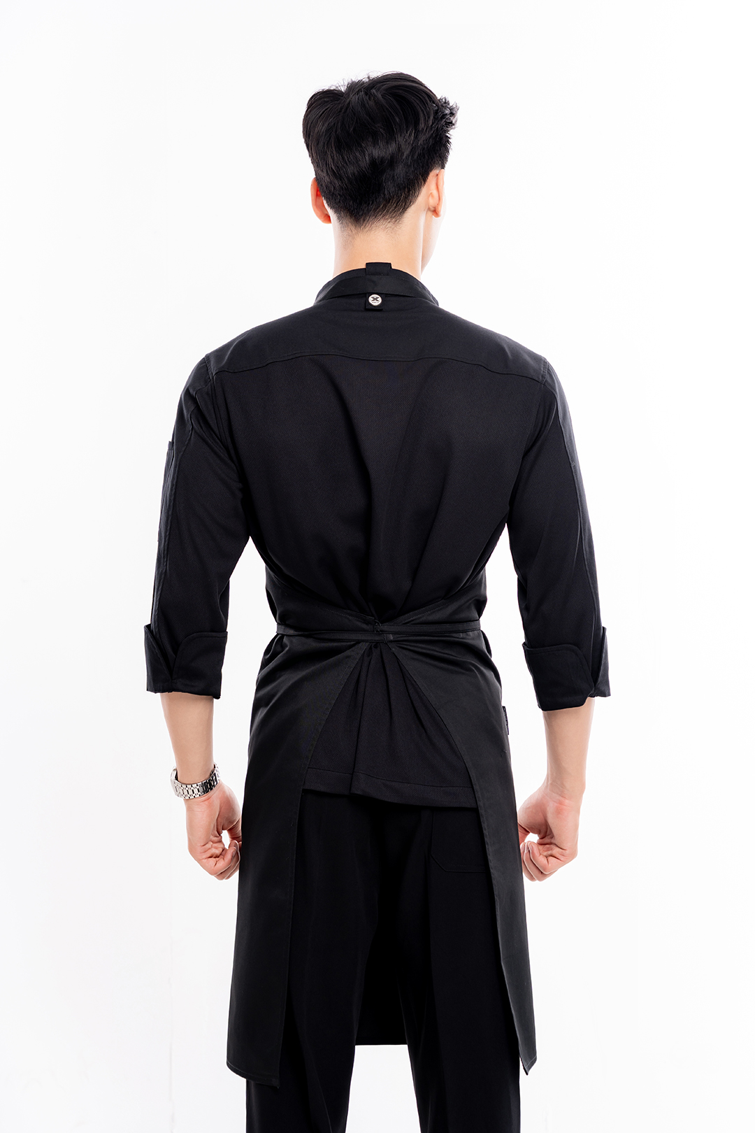 (TD-2) TẠP DỀ YẾM MÀU ĐEN CHUYÊN DỤNG DÀI 90CM VẢI KAKI HÀN QUỐC KHÔNG XÙ LÔNG