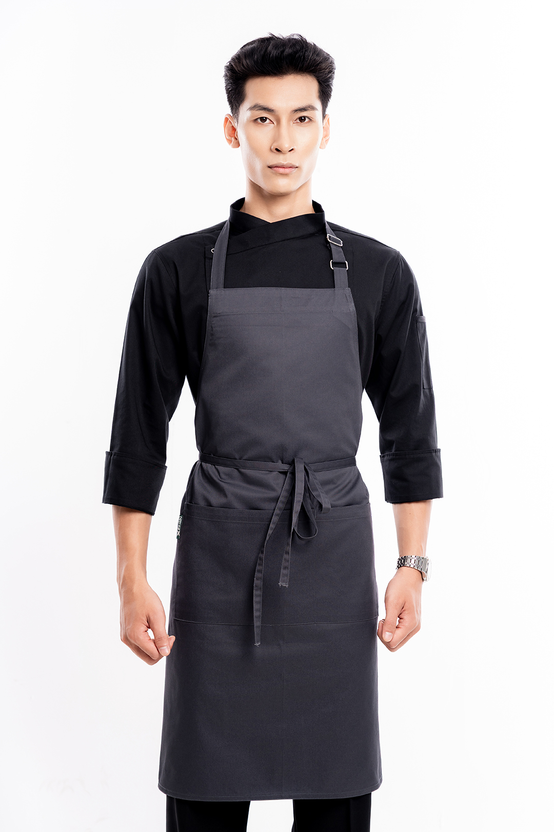 (TD-2) TẠP DỀ YẾM MÀU GHI CHUYÊN DỤNG DÀI 90CM VẢI KAKI HÀN QUỐC KHÔNG XÙ LÔNG