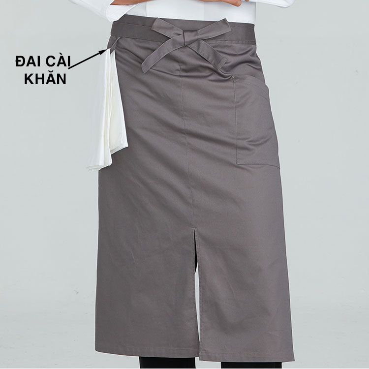 [TD-4] TẠP DỀ BẾP TRƯỞNG CHUYÊN NGHIỆP THÂN XẺ MÀU GHI NÂU