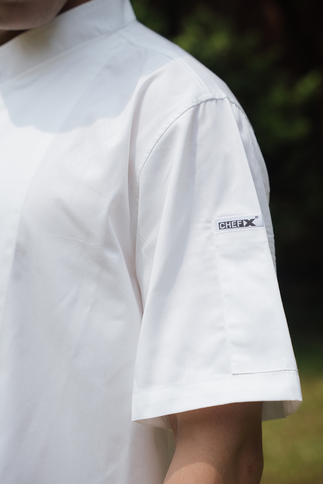 [AN4] Áo Bếp ngắn tay, cổ chéo phối viền cúc bấm - CHEF X Kitchen Uniform