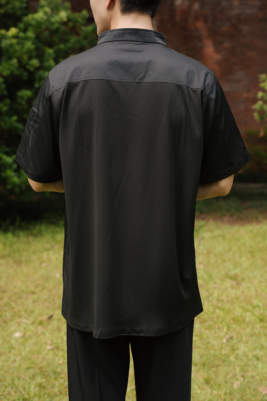 [AN4] Áo Bếp ngắn tay, cổ chéo phối viền cúc bấm - CHEF X Kitchen Uniform