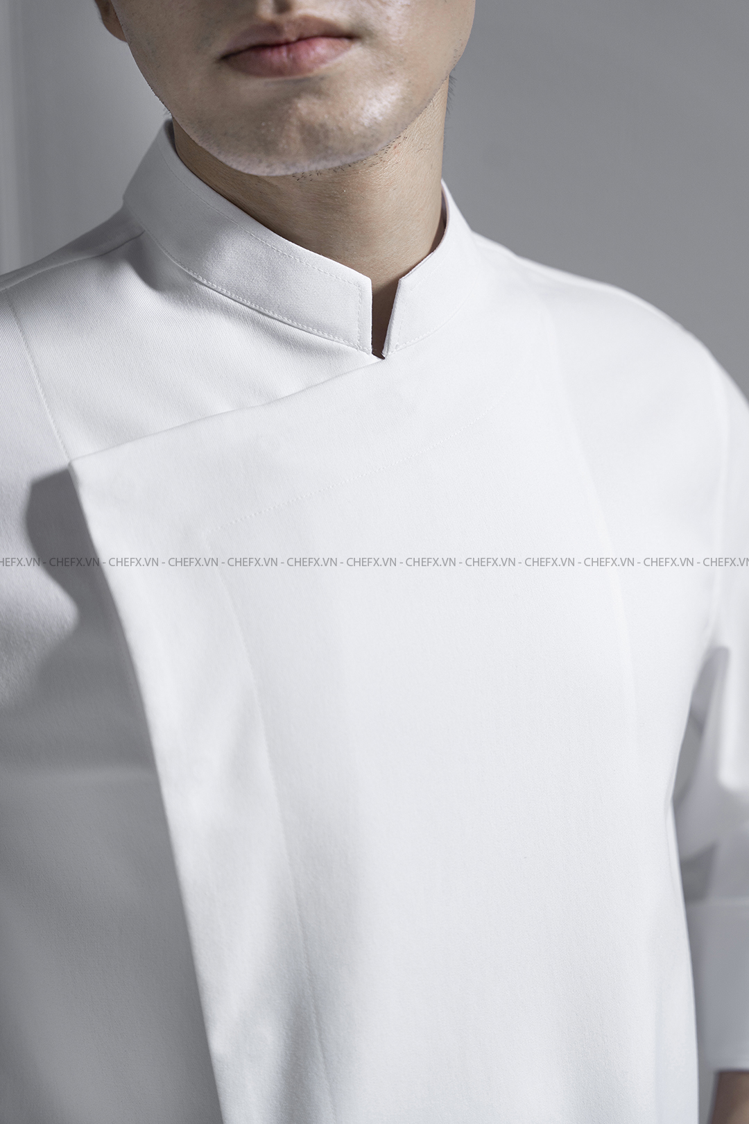 [AD19] Áo Bếp trưởng dài tay cúc bấm cổ tàu - CHEF X Kitchen Uniform