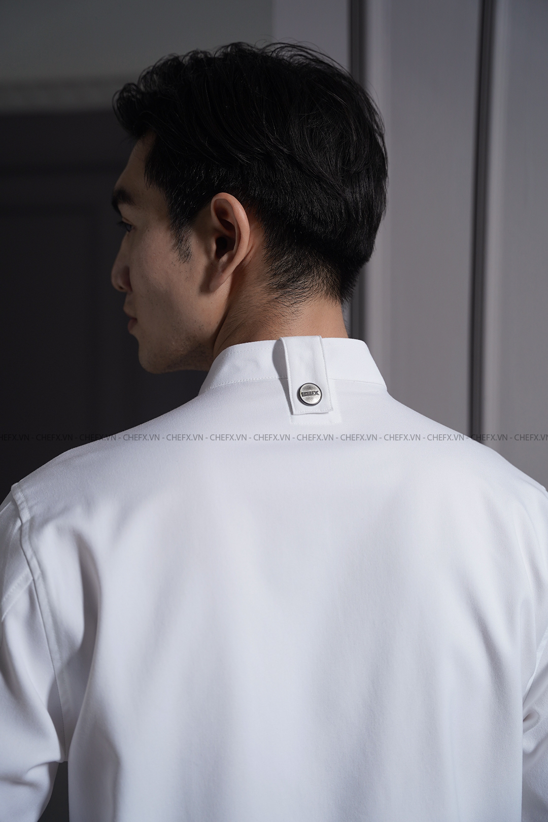 [AD19] Áo Bếp trưởng dài tay cúc bấm cổ tàu - CHEF X Kitchen Uniform