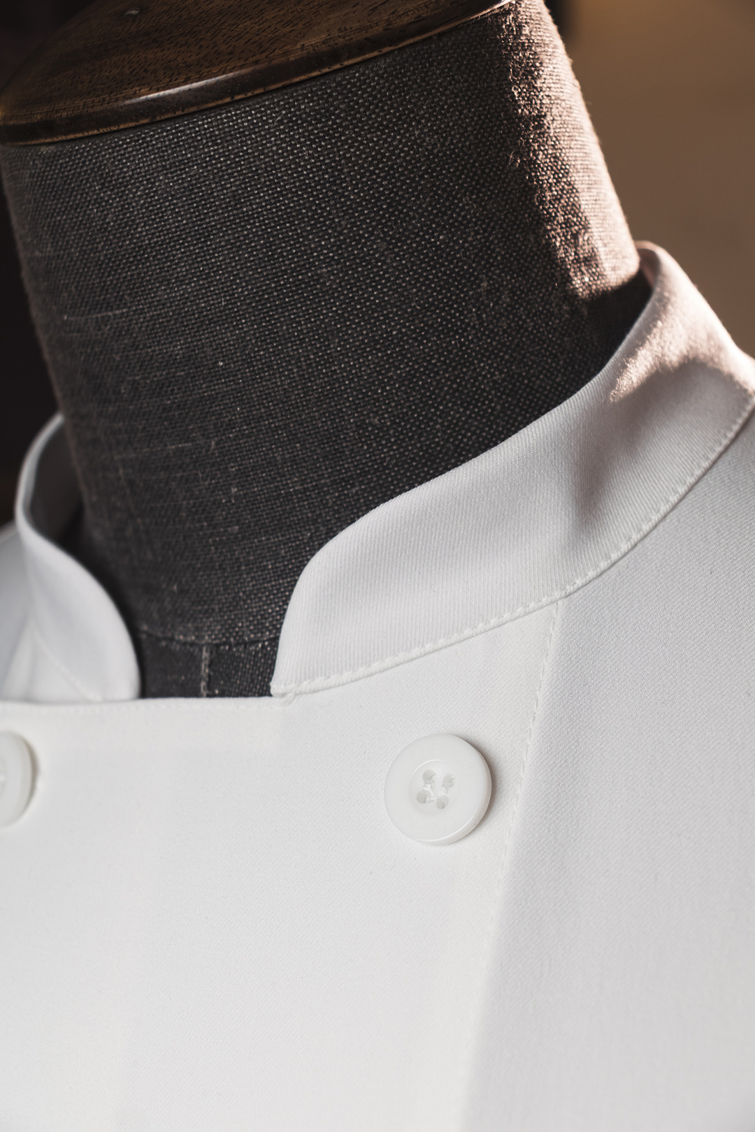 [CHEFX16] Áo Bếp ngắn tay cổ tàu, cúc cài, không phối lưới - CHEF X Kitchen Uniform