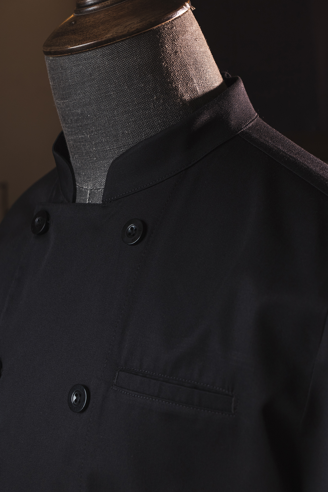 [CHEFX16] Áo Bếp ngắn tay cổ tàu, cúc cài, không phối lưới - CHEF X Kitchen Uniform