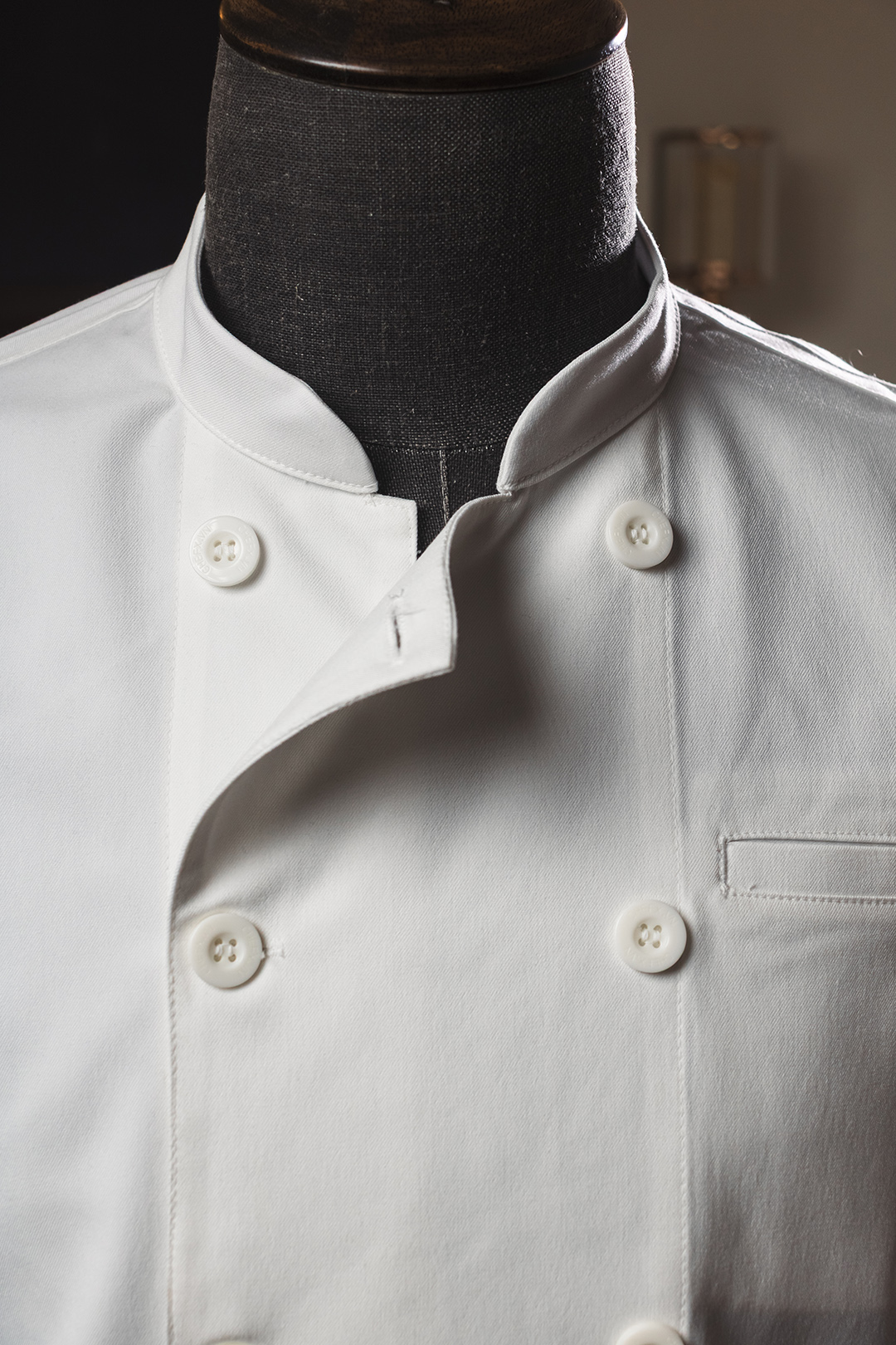 [CHEFX17] Áo Bếp dài tay cổ tàu, cúc cài, không phối lưới - CHEF X Kitchen Uniform