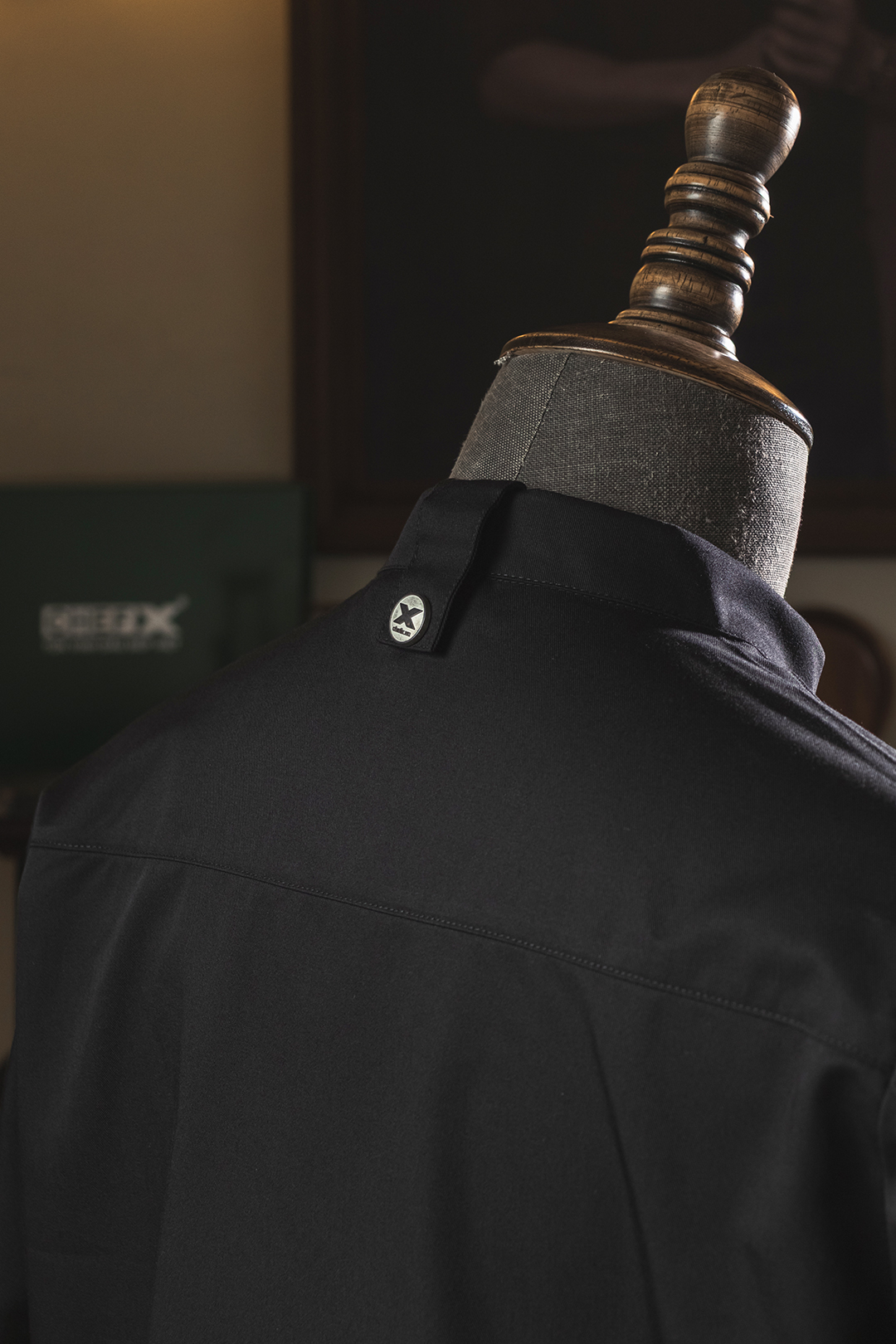 [CHEFX17] Áo Bếp dài tay cổ tàu, cúc cài, không phối lưới - CHEF X Kitchen Uniform