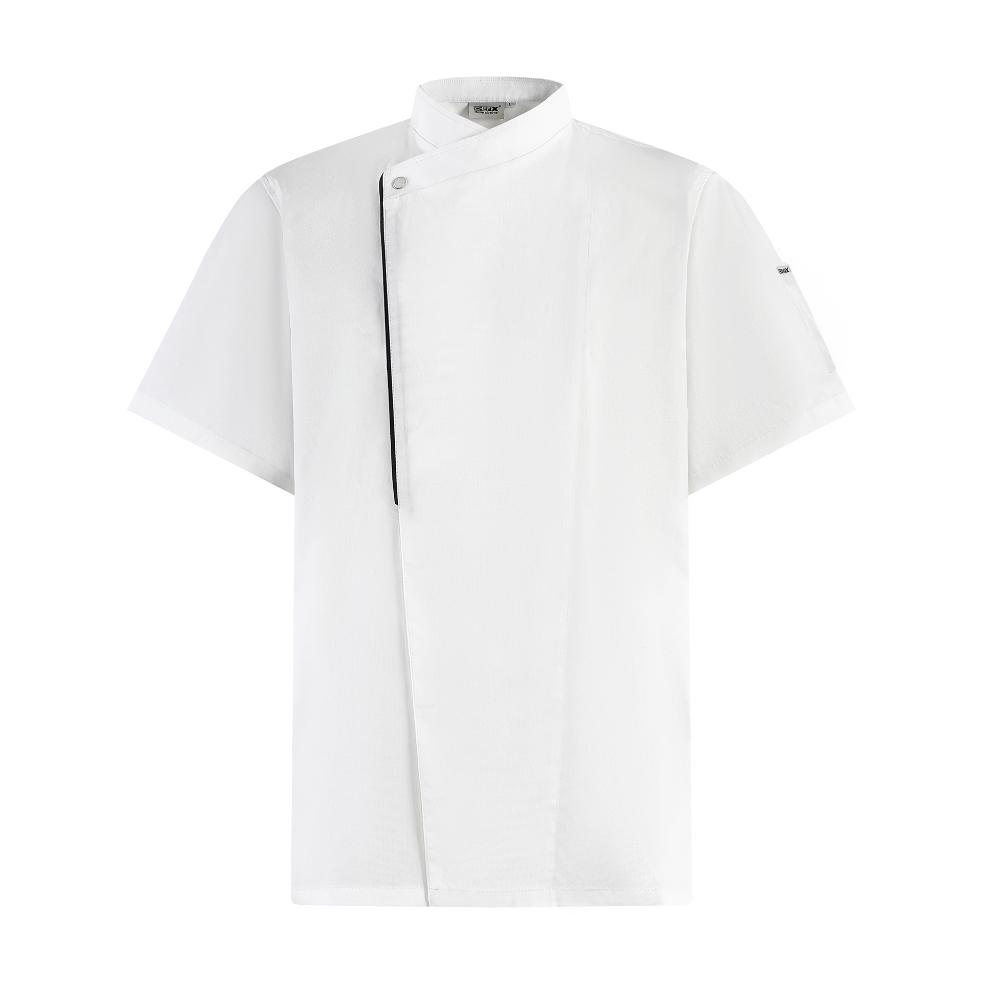 [AN4] Áo Bếp ngắn tay, cổ chéo phối viền cúc bấm - CHEF X Kitchen Uniform