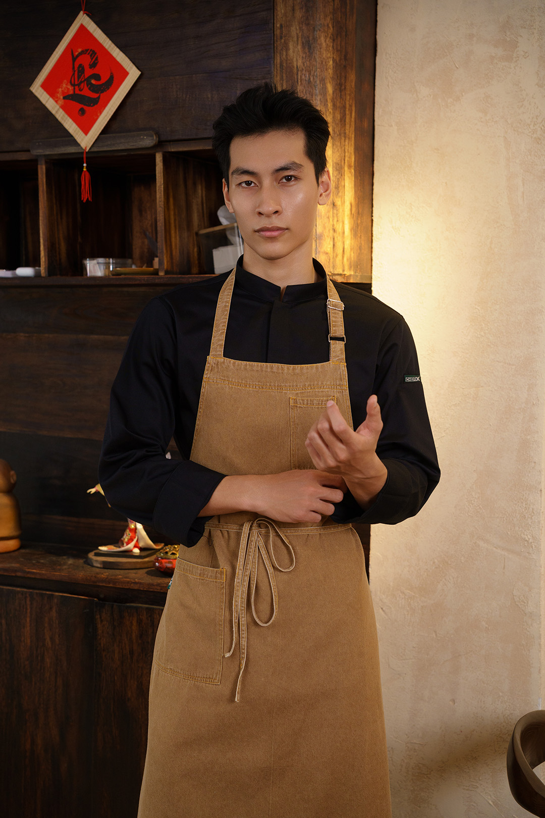 (TD-6) TẠP DỀ YẾM VẢI JEAN MÀU NÂU VÀNG