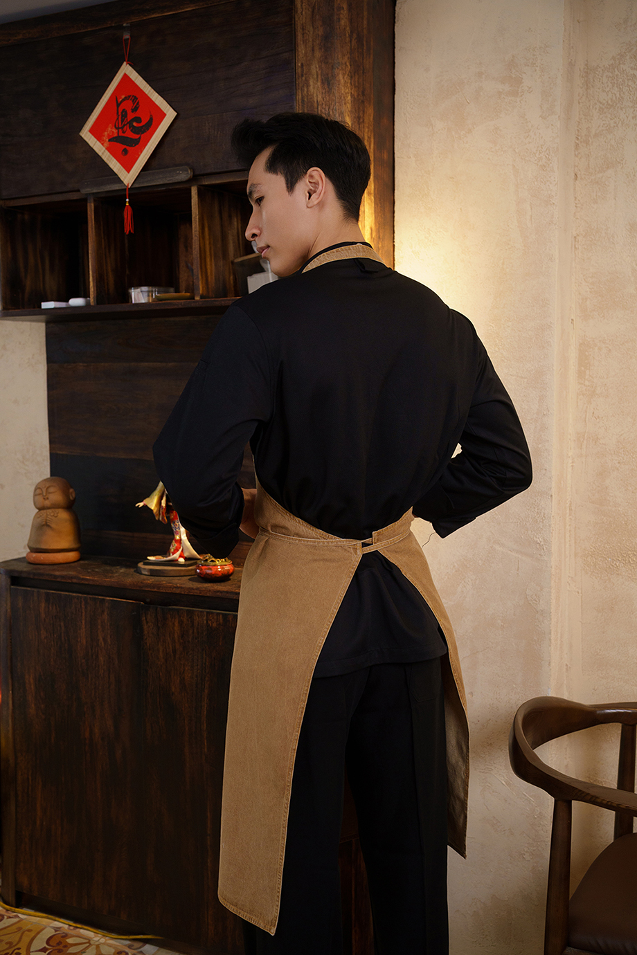 (TD-6) TẠP DỀ YẾM VẢI JEAN MÀU NÂU VÀNG