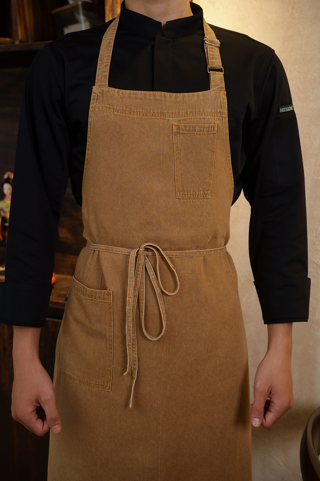 (TD-6) TẠP DỀ YẾM VẢI JEAN MÀU NÂU VÀNG