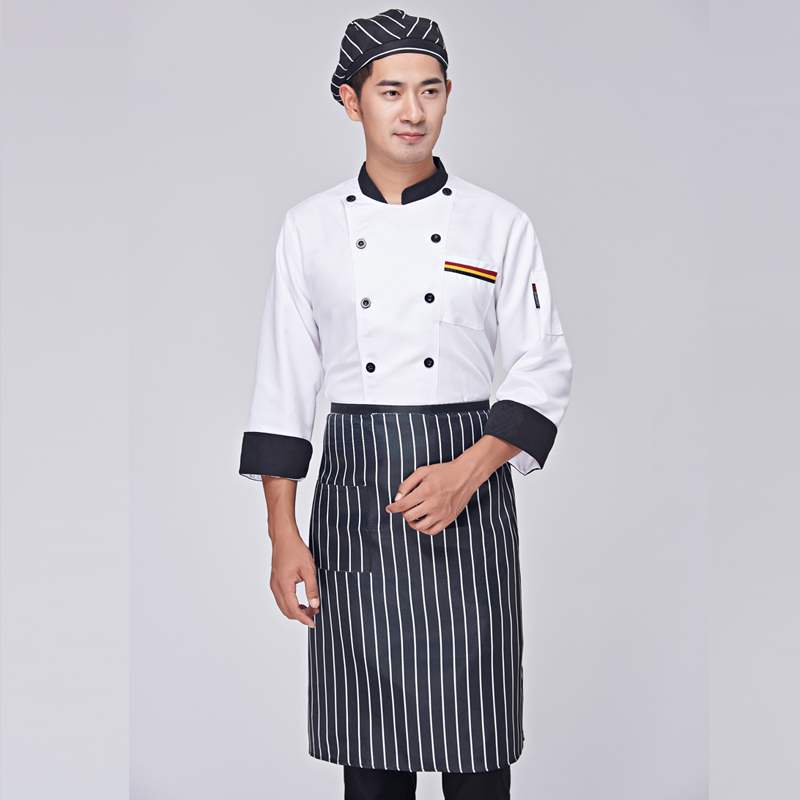 ÁO BẾP DÀI TAY TD01 HAI HÀNG CÚC KIỂU DÁNG TRUYỀN THỐNG