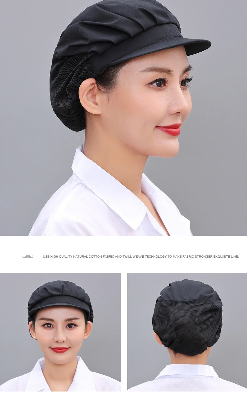 [MB-2] MŨ LƯỚI TRÙM ĐẦU CÓ VÀNH GỌN GÀNG MÀU ĐEN - HEAD COVERING MESH HAT WITH NEAT BRIM