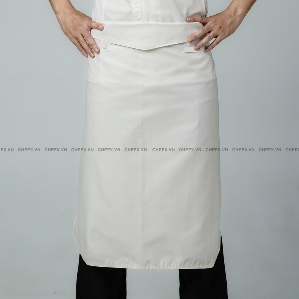 [TD-5] TẠP DỀ BẾP TRƯỞNG ĐAI TAM GIÁC MÀU TRẮNG