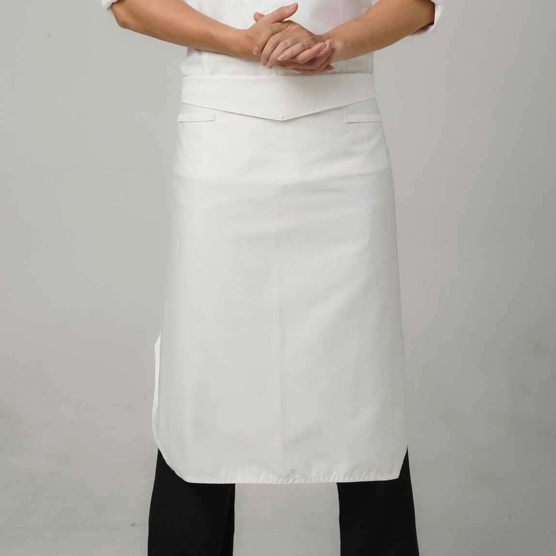 [TD-5] TẠP DỀ BẾP TRƯỞNG ĐAI TAM GIÁC MÀU TRẮNG