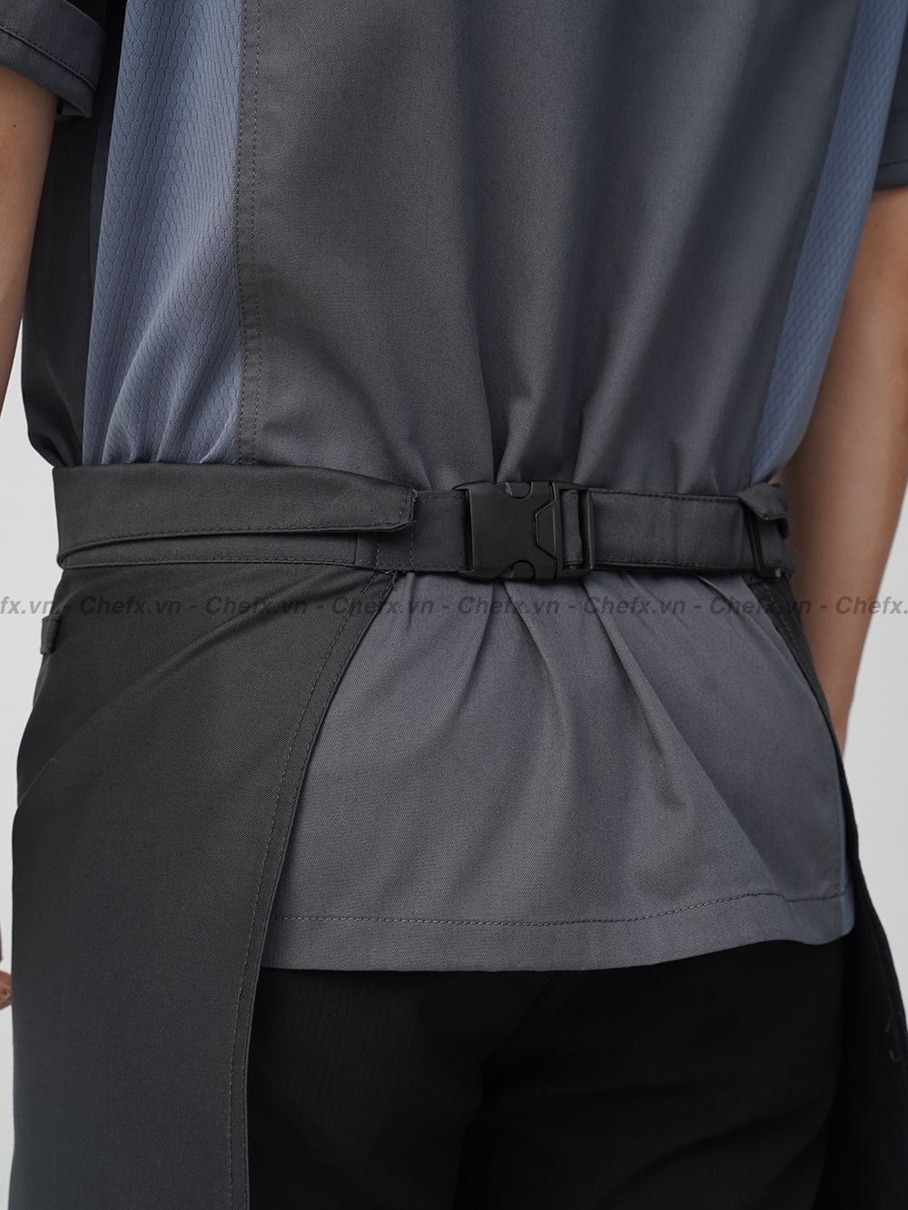 [TD-5] TẠP DỀ BẾP TRƯỞNG ĐAI TAM GIÁC MÀU GHI CHÌ