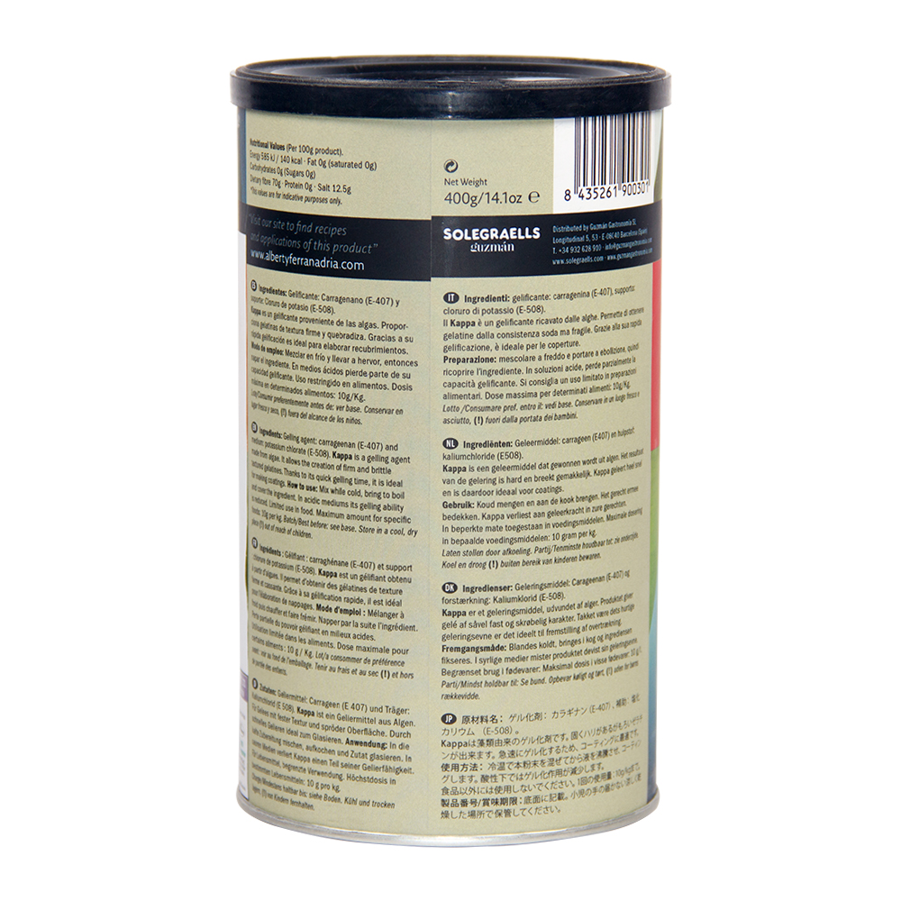 Ẩm thực phân tử nguyên liệu nấu ăn cho người sành ăn carrageenan Kappa thương hiệu Tây Ban Nha