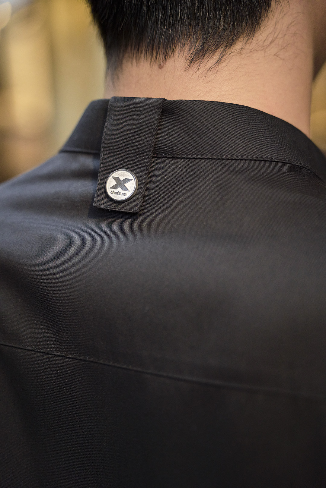 [CHEFX17] Áo Bếp dài tay cổ tàu, cúc cài, không phối lưới - CHEF X Kitchen Uniform