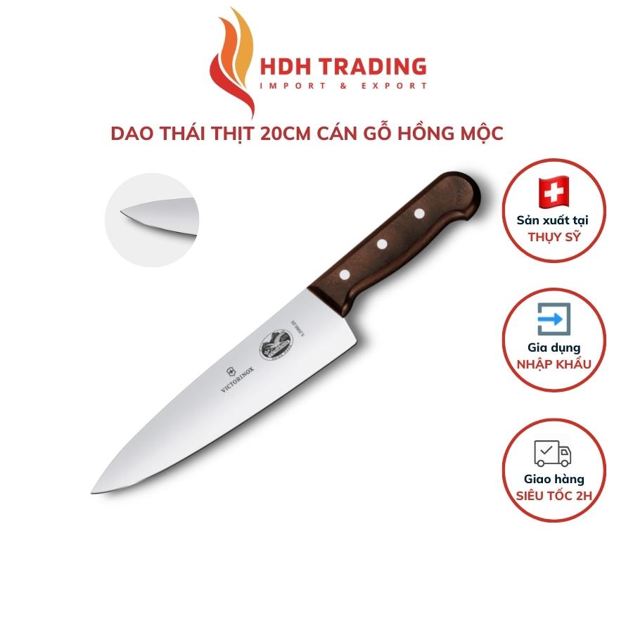 Dao nhà bếp 20cm bản rộng cán gỗ hồng mộc (Giftbox) - Victorinox ...