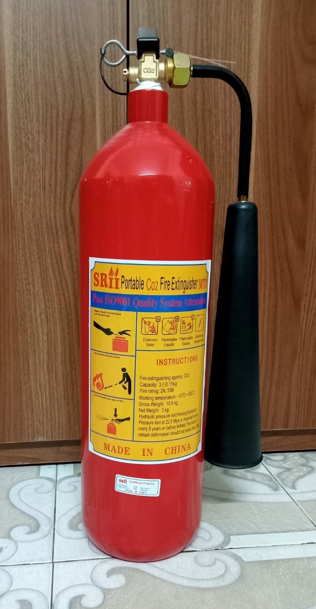BÌNH CHỮA CHÁY KHÍ C02 3KG MT3 - CÓ KIỂM ĐỊNH