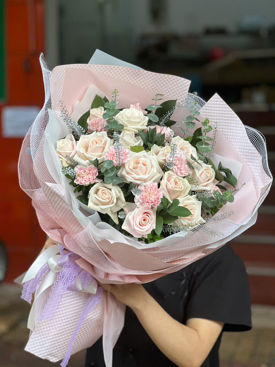 Bó tone hồng phấn
