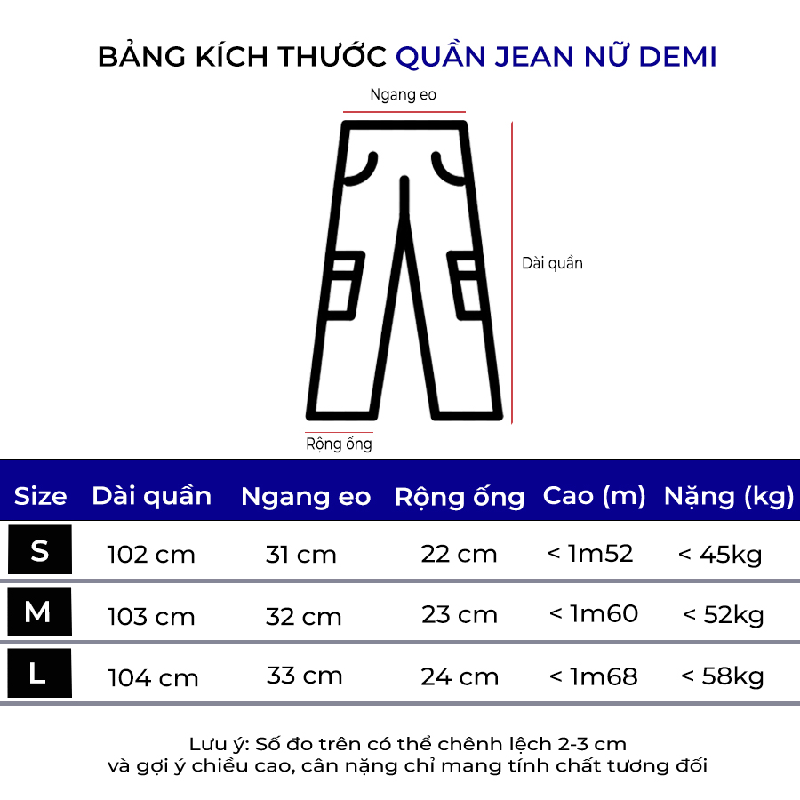 Quần jean local brand nữ DEMI