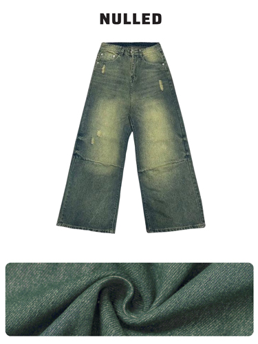 Quần denim ống rộng local brand NULLED