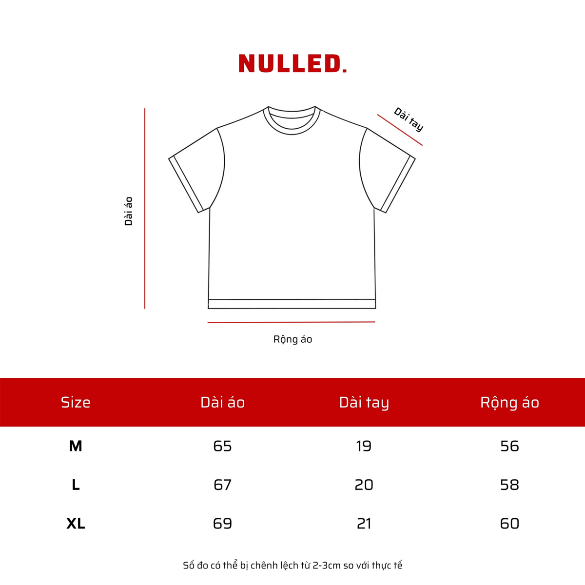 Áo thun trắng boxy NULLED Tee N-T24-DO