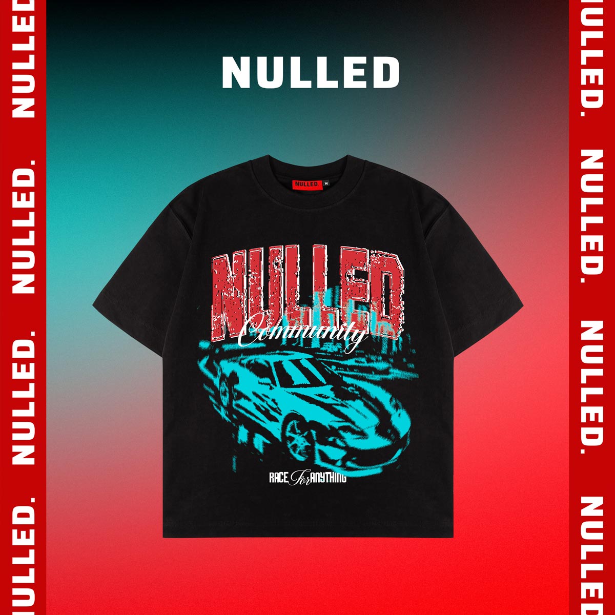 Áo thun đen in hình local brand Nulled