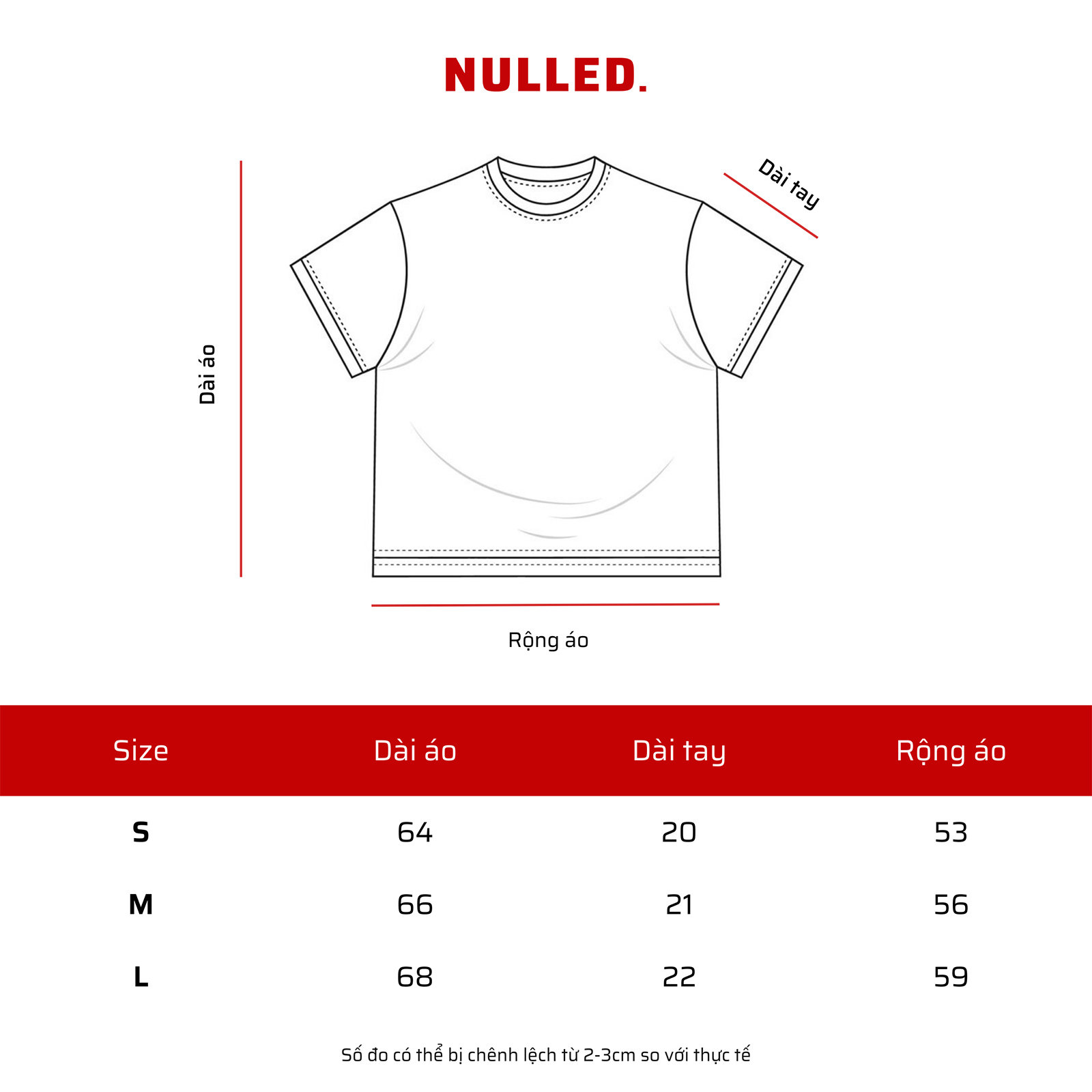 Áo thun đỏ phối cổ NULLED Tee N-T25-DOVT