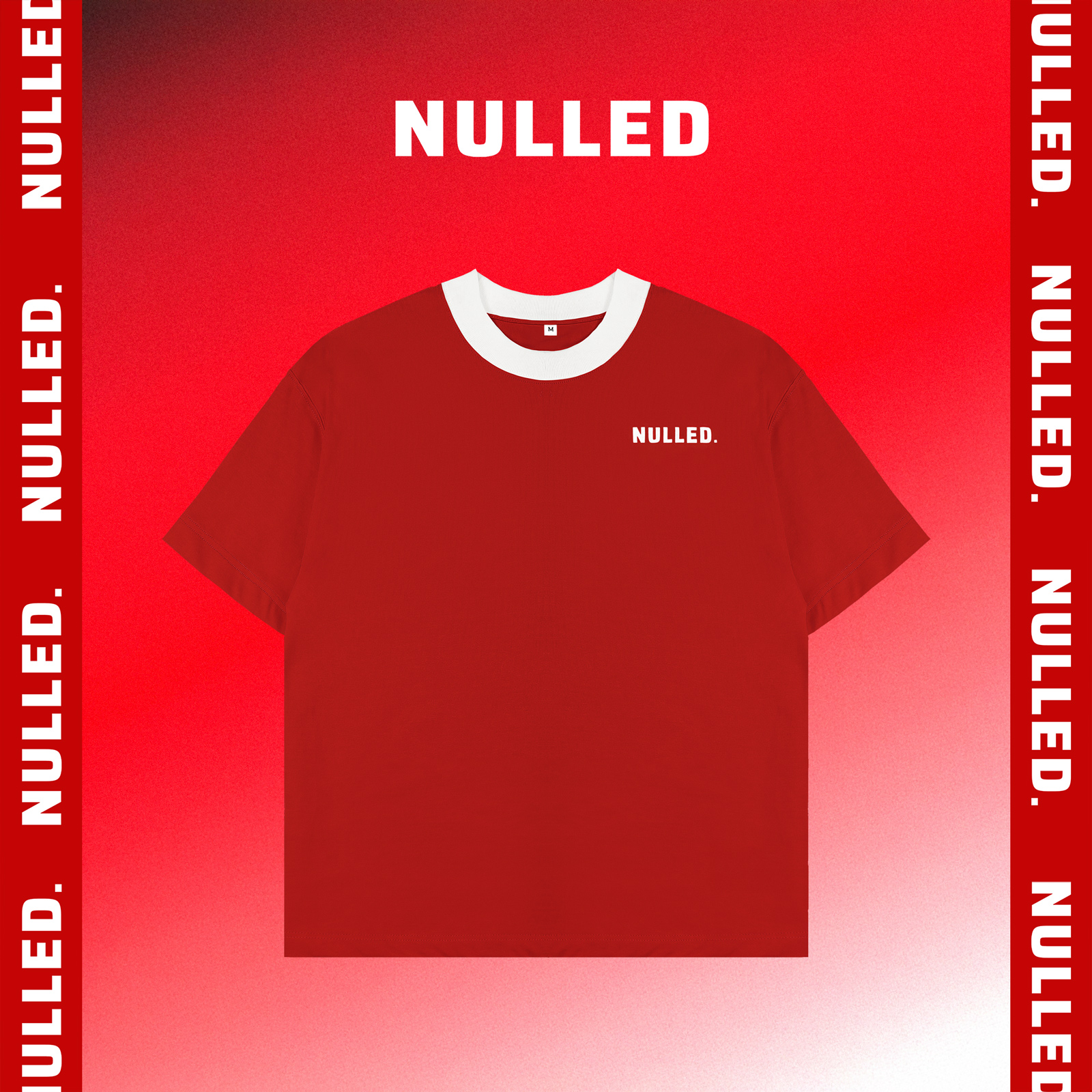 Áo thun đỏ phối cổ NULLED Tee N-T25-DOVT