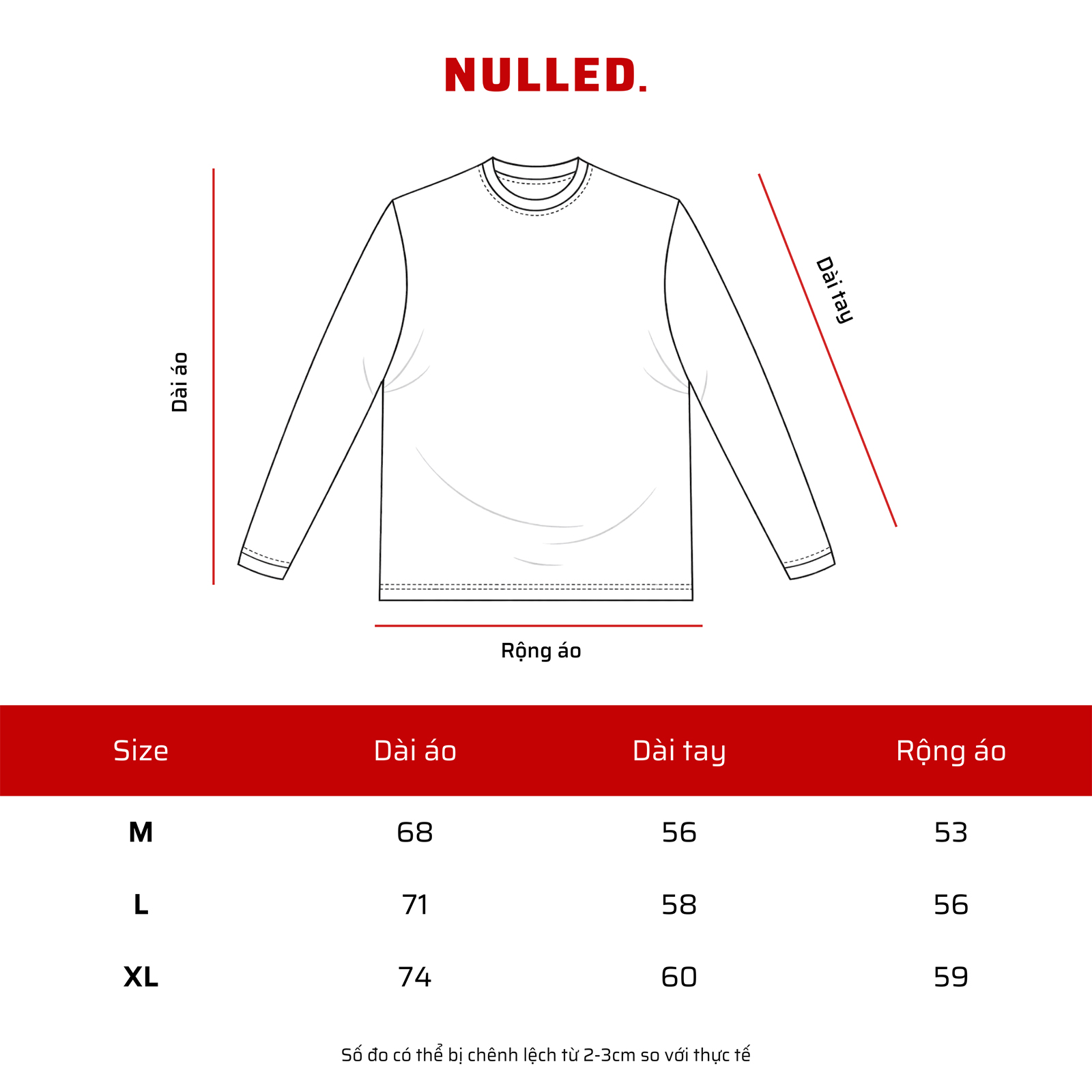 Áo thun loang màu dài tay NULLED Tee N-T27-B