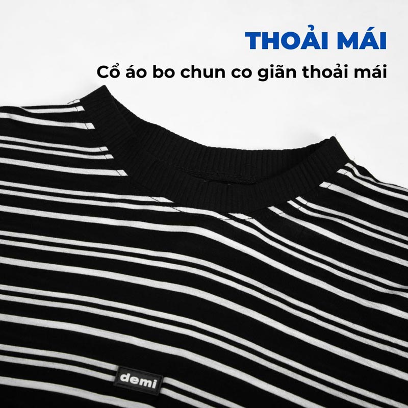 Áo thun local brand đẹp kẻ sọc DEMI