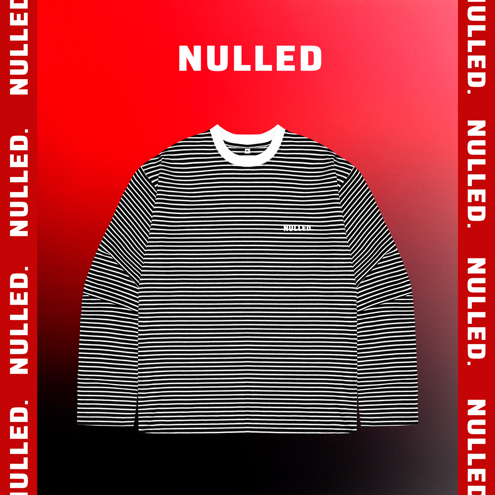 Áo thun tay dài kẻ sọc ngang NULLED Tee N-T29-DVD