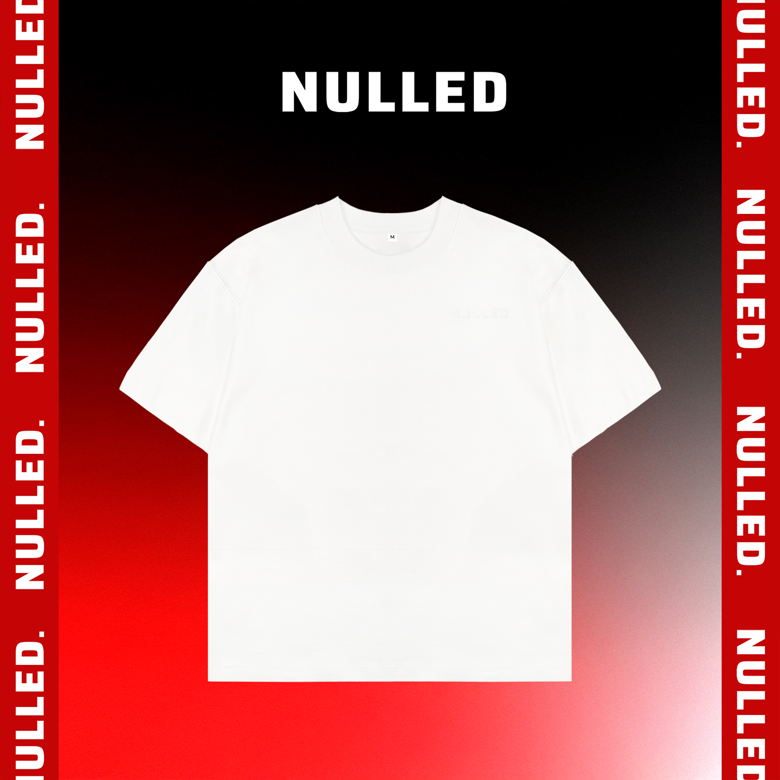 Áo thun trắng boxy NULLED Tee N-T24-T