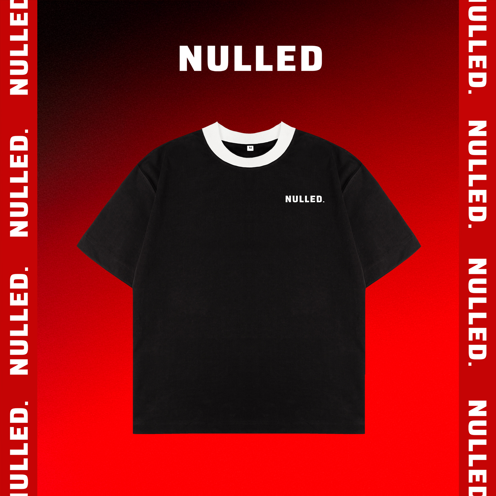 Áo thun đen phối cổ NULLED Tee N-T25-DVT