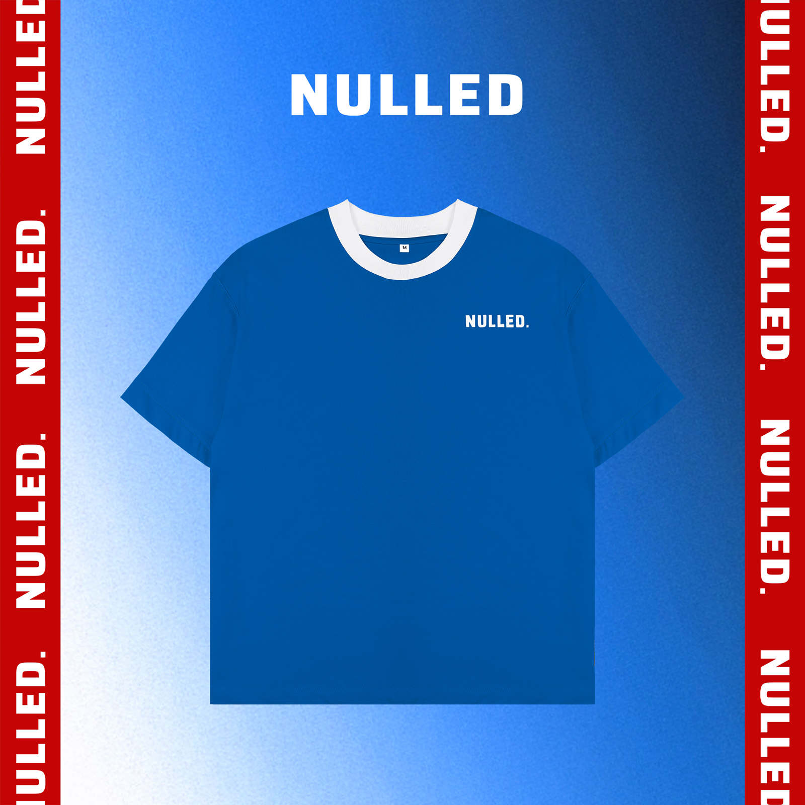 Áo thun xanh dương phối cổ NULLED N-T25-XAVT