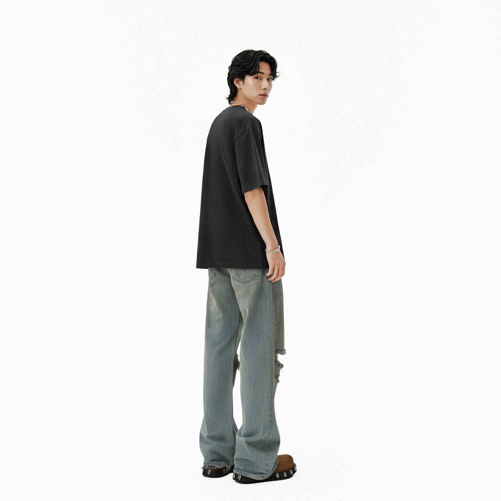 Áo thun basic màu xám đậm NULLED Tee N-T24-XD