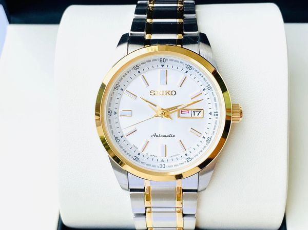 Đồng hồ nam dây thép Seiko Date Day Automatic Demi Gold SARV004 | Yuu Shop  Chuyên Ship Hàng Quốc Tế