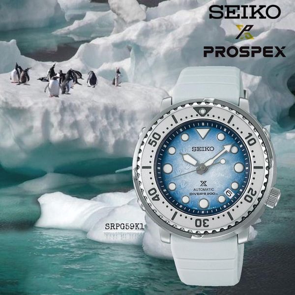 Đồng hồ nam dây da Seiko Prospex SRPG59J1 Save The Ocean Antarctica Baby  Tuna | Yuu Shop Chuyên Ship Hàng Quốc Tế