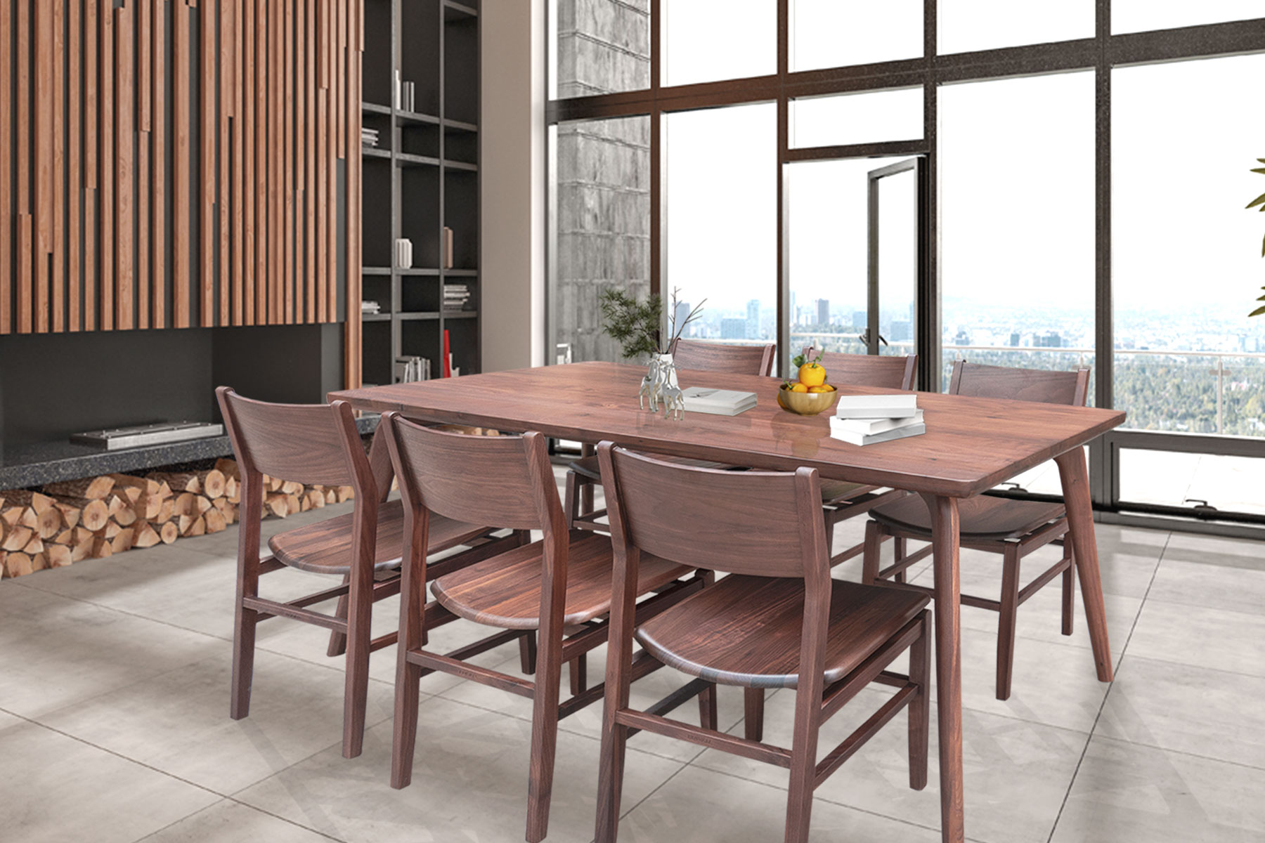 Bộ sưu tập bàn ăn gỗ óc chó Model 2023