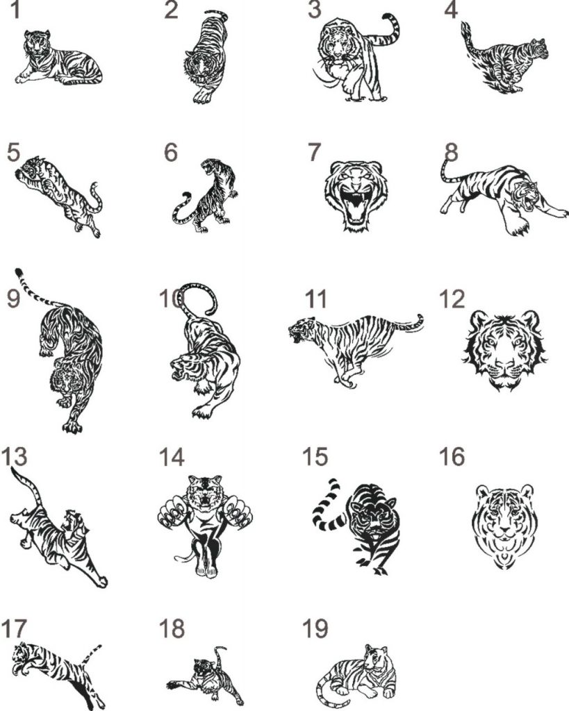 Hình khắc con Hổ lên ví da