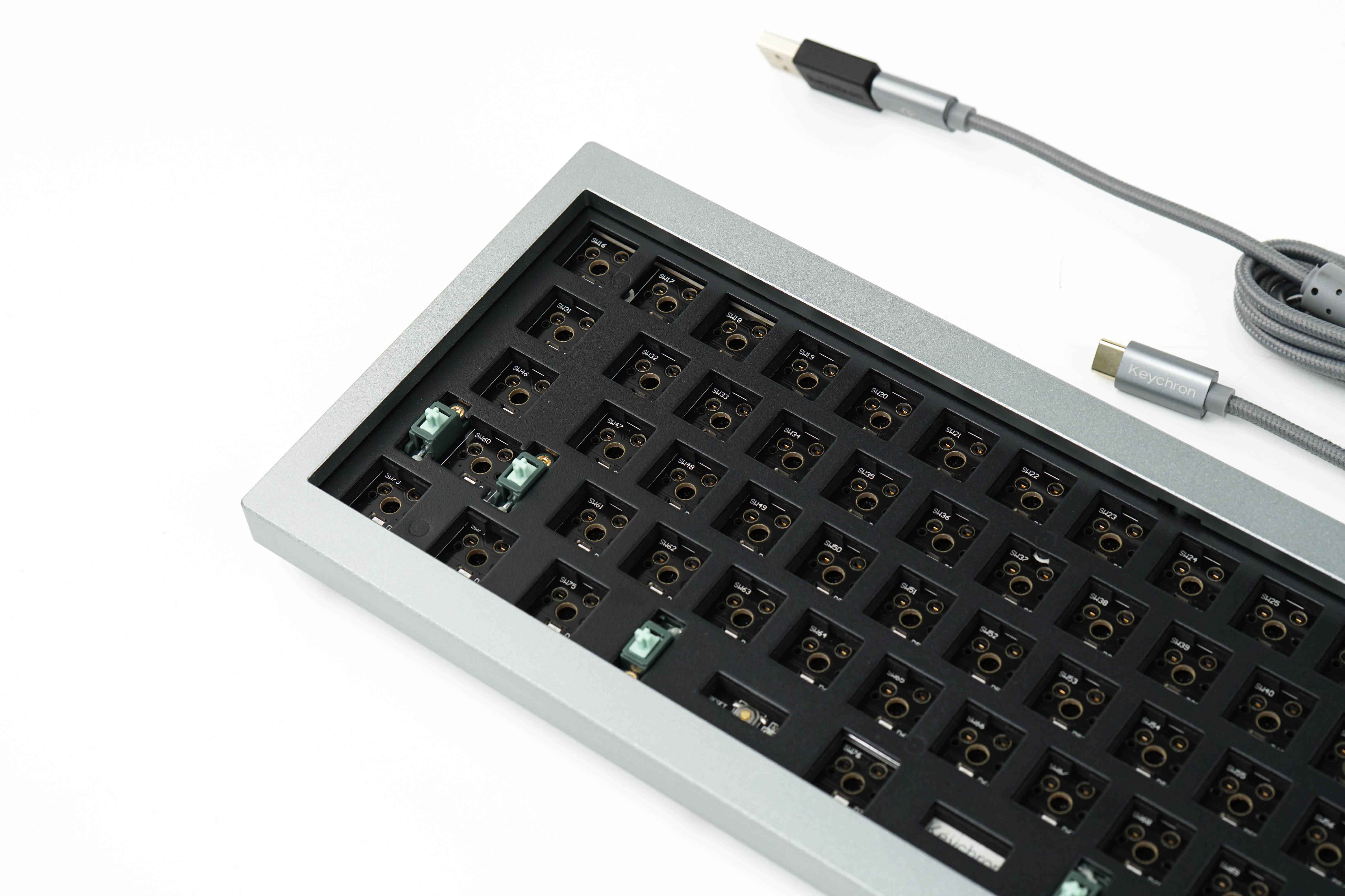 Kit Bàn phím Keychron Q2 Knob Led Gateron Switch HotSwap Grey B2 Mac8