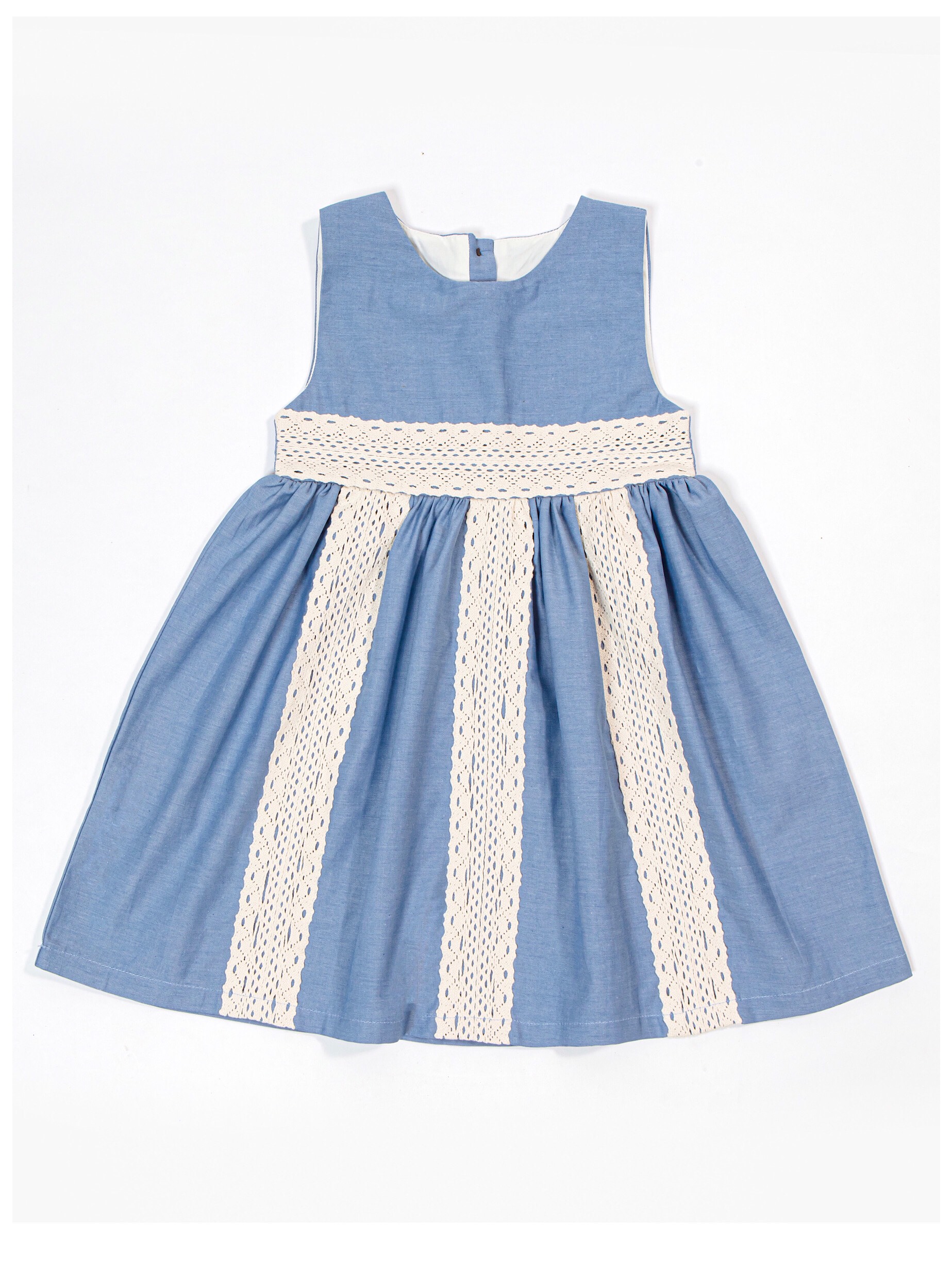 Áo Đầm bé gái Demin - Demin Linen Kid Dress