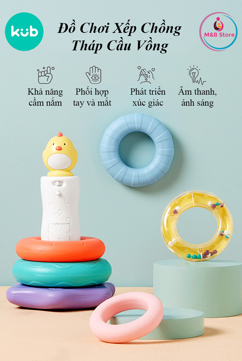 Đồ Chơi Xếp Chồng Tháp Cầu Vồng - KUB